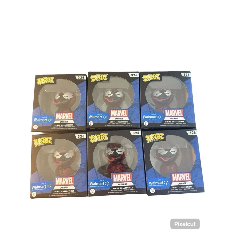 Marvel Carnage Dorbz Vinyl Figures Lot Of  6 Walmart Exclusive #326 New